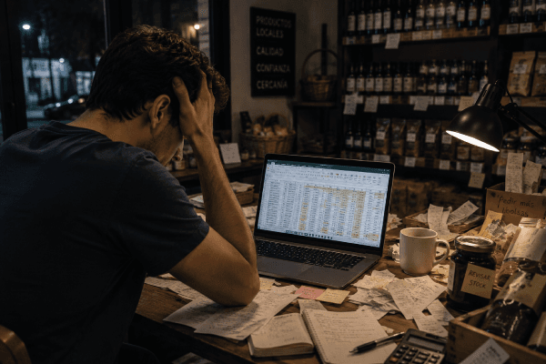 Gestión sin Dubix — procesos manuales y desorganización